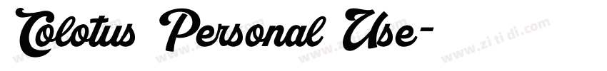 Colotus Personal Use字体转换